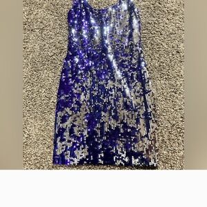 Purple and Silver Sequin Dress